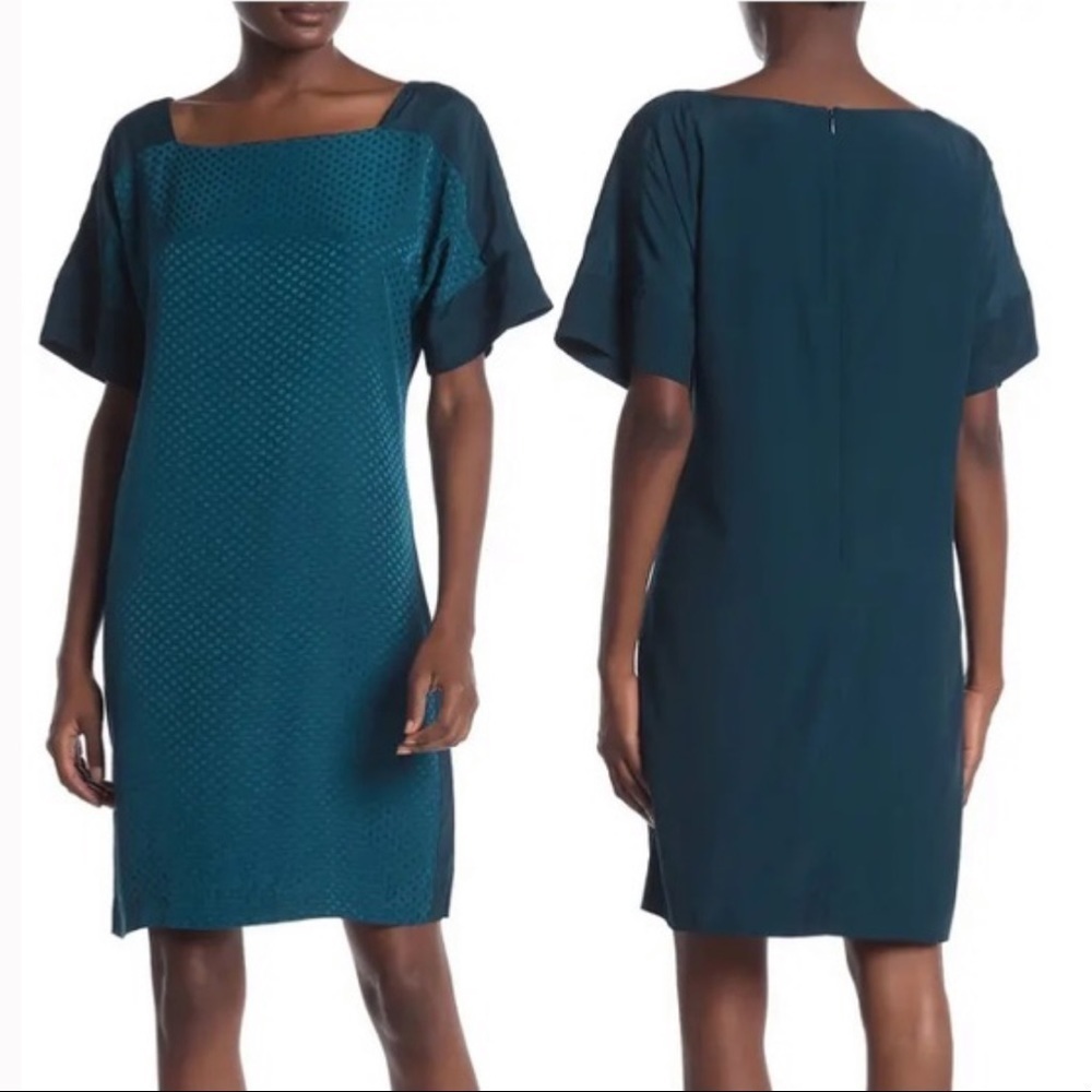 Club Monaco | Archmand Tonal Dot Print Shift Dress - Picture 7 of 7